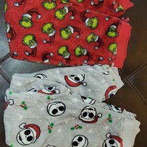 Bundle Of 2 Festive Holiday Pajama Cozy Pants Size 8